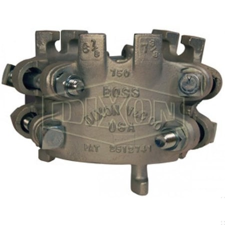Dixon Boss 6-Bolt Clamp, 6-56/64 to 7-24/64 in Nominal, Iron Band, Domestic 750